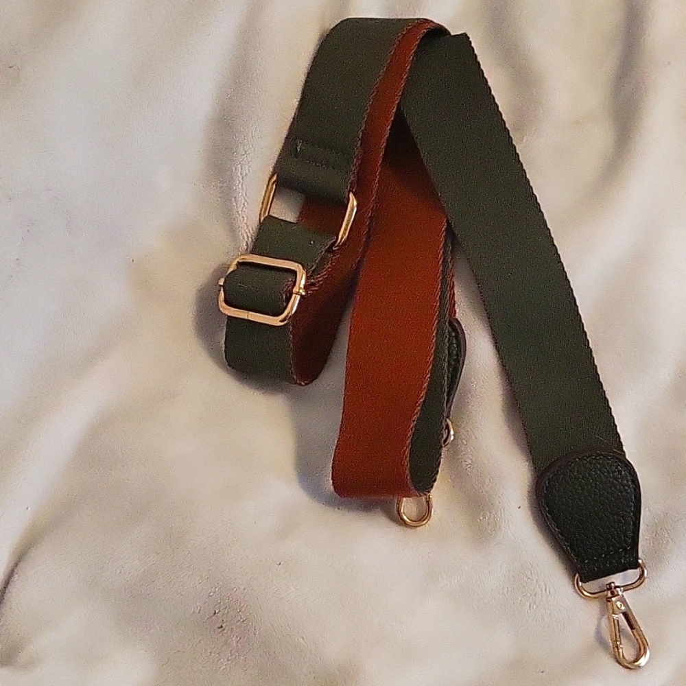 Hallmark Bag Strap, Green & Brown